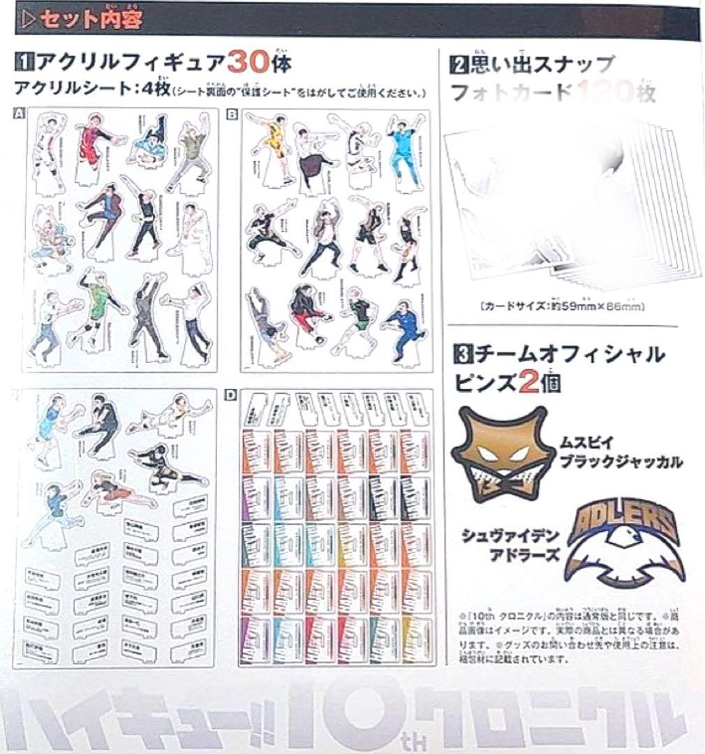 ハイキュー 10th クロニクル アクスタ全種&チームオフィシャルピンズ2