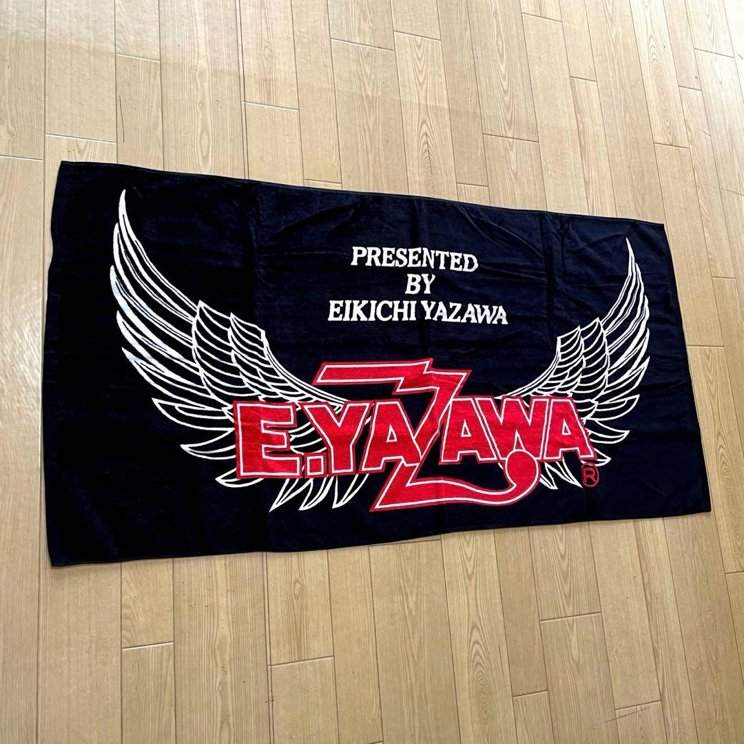 矢沢永吉/ ジュニアビーチタオル ( ロゴ 翼 )ブラック/ レッド