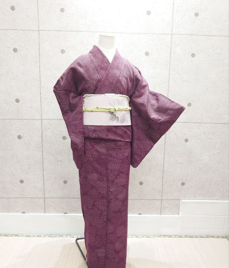 2241.本場結城紬 亀甲柄 袷 正絹 着物 お得 - メルカリ