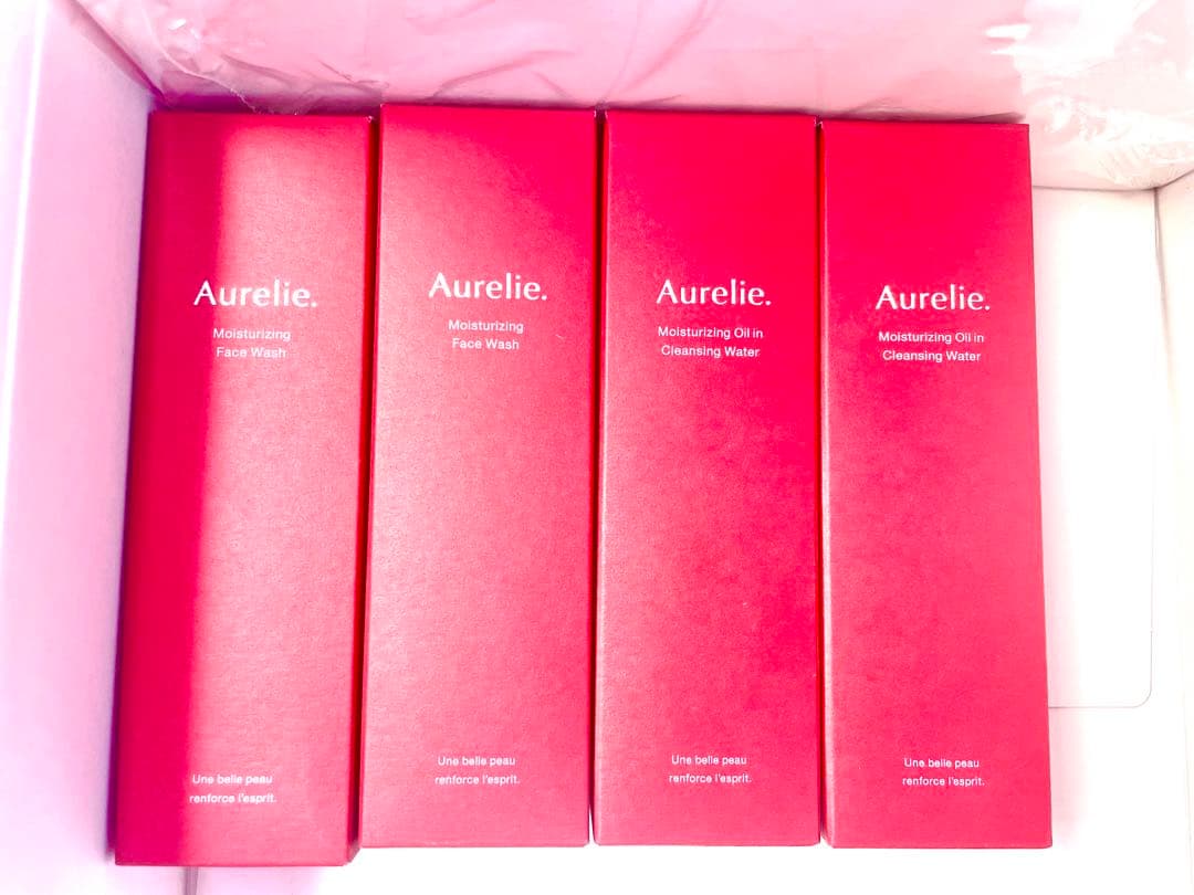 【新品未使用】Aurelie (オレリー) クレンジング＆フェイスウォッシュ オレリー クレンジングウォーター&フェイスウォッシュ各2本 4本セット