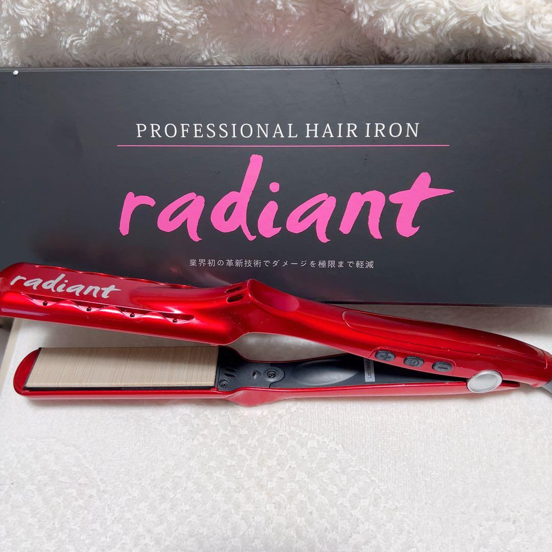radiant プロフェッショナルヘアアイロン レッド - メルカリ