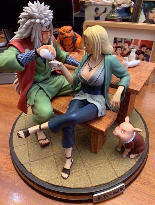 NARUTO ナルト自来也 綱手 ガレージキット ガレキ スタチュー ①