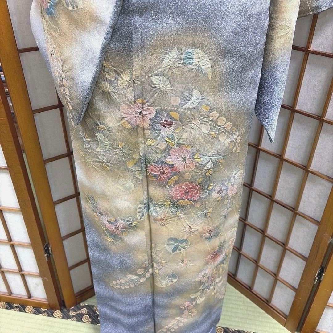 正絹　訪問着《辻ヶ花　銀通し》