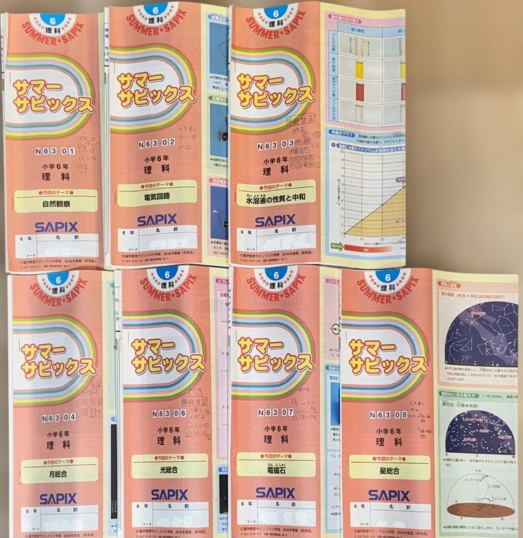 中身に書き込みなし SAPIX サピックス 小6 理科 テキスト - メルカリ