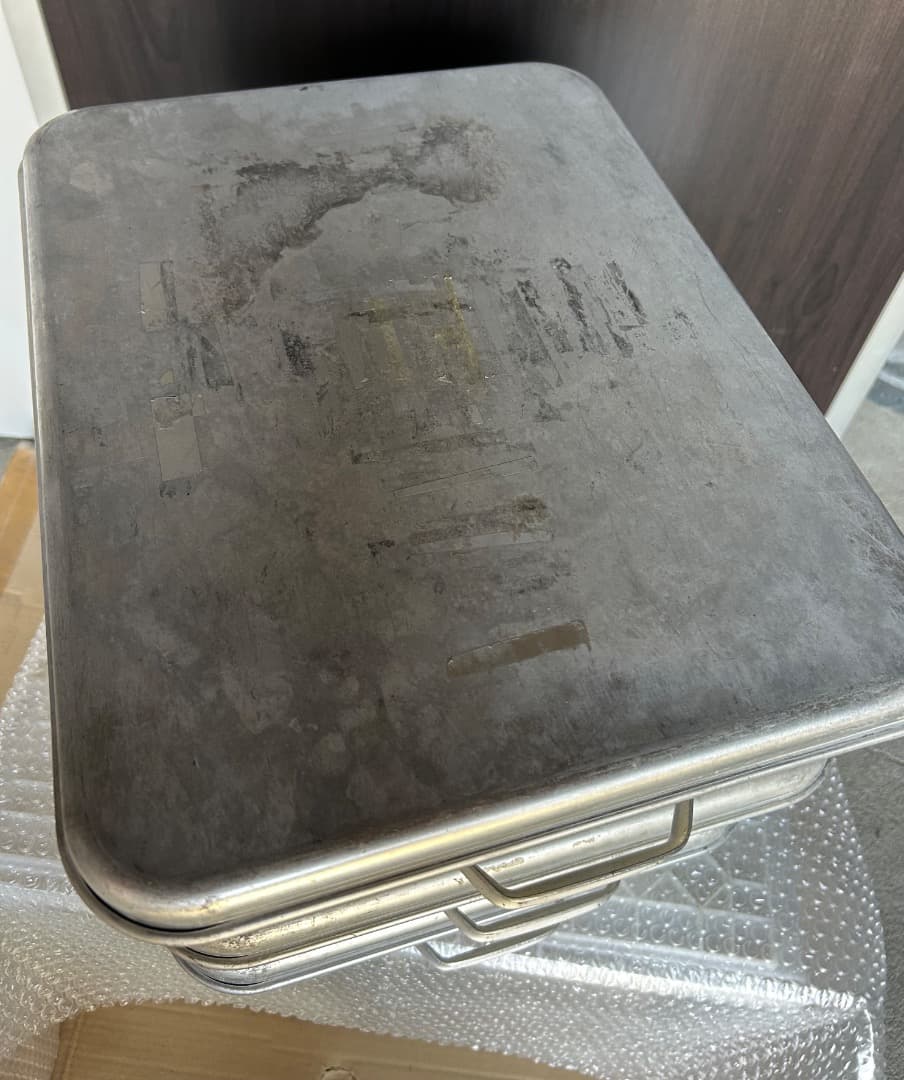 昭和レトロ 学校給食 3点セット アルミ製食缶蓋あり - メルカリ