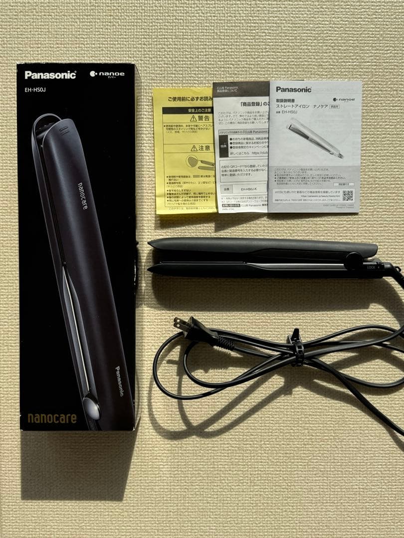 Panasonic ストレートアイロン　ナノケア EH-HS0J ストレートアイロン nanocare（ナノケア） 黒 EH-HS0J-K [交流（コード