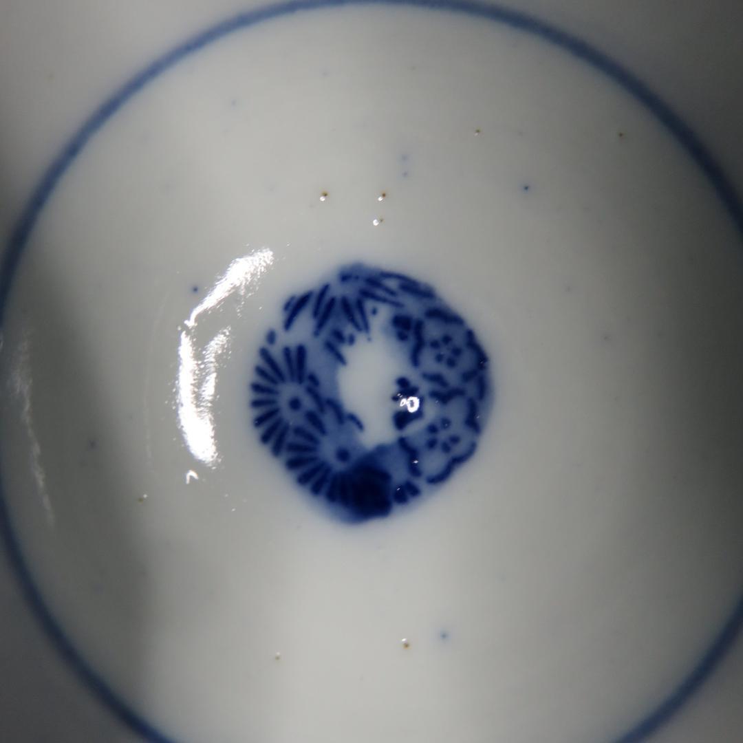 蕎麦猪口 向付 5客 色絵付 窯傷 花文様 金彩 明治 大正 - メルカリ