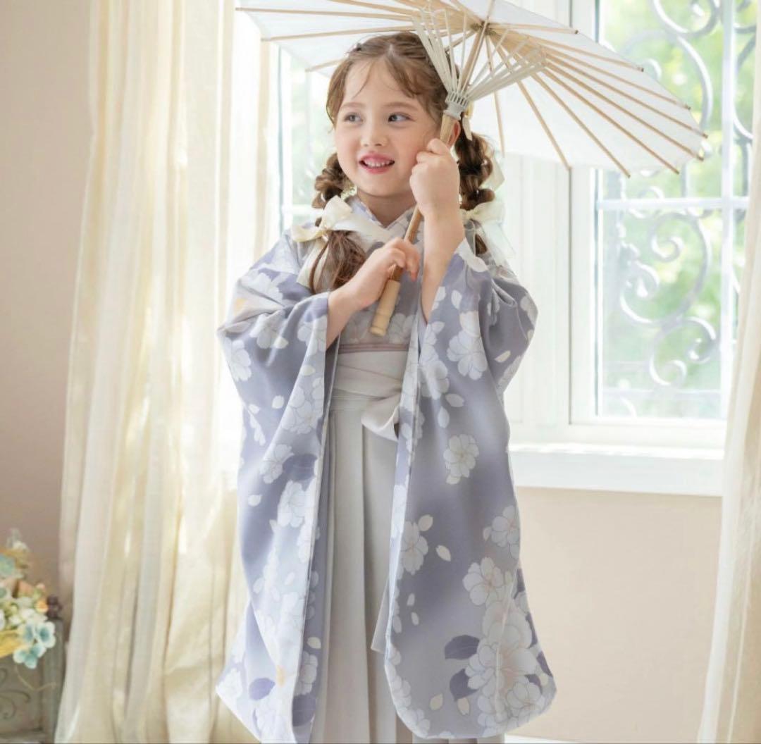 キッズ 和装お揃いコーデ 八重桜ネージュ柄 七五三 - その他在庫 処分