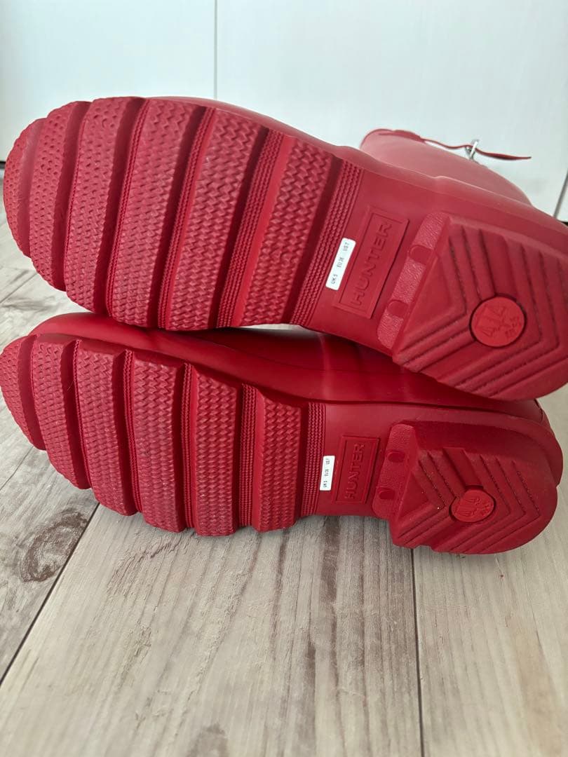 HUNTER 赤 長靴 バックル付き lovechild様専用 - メルカリ