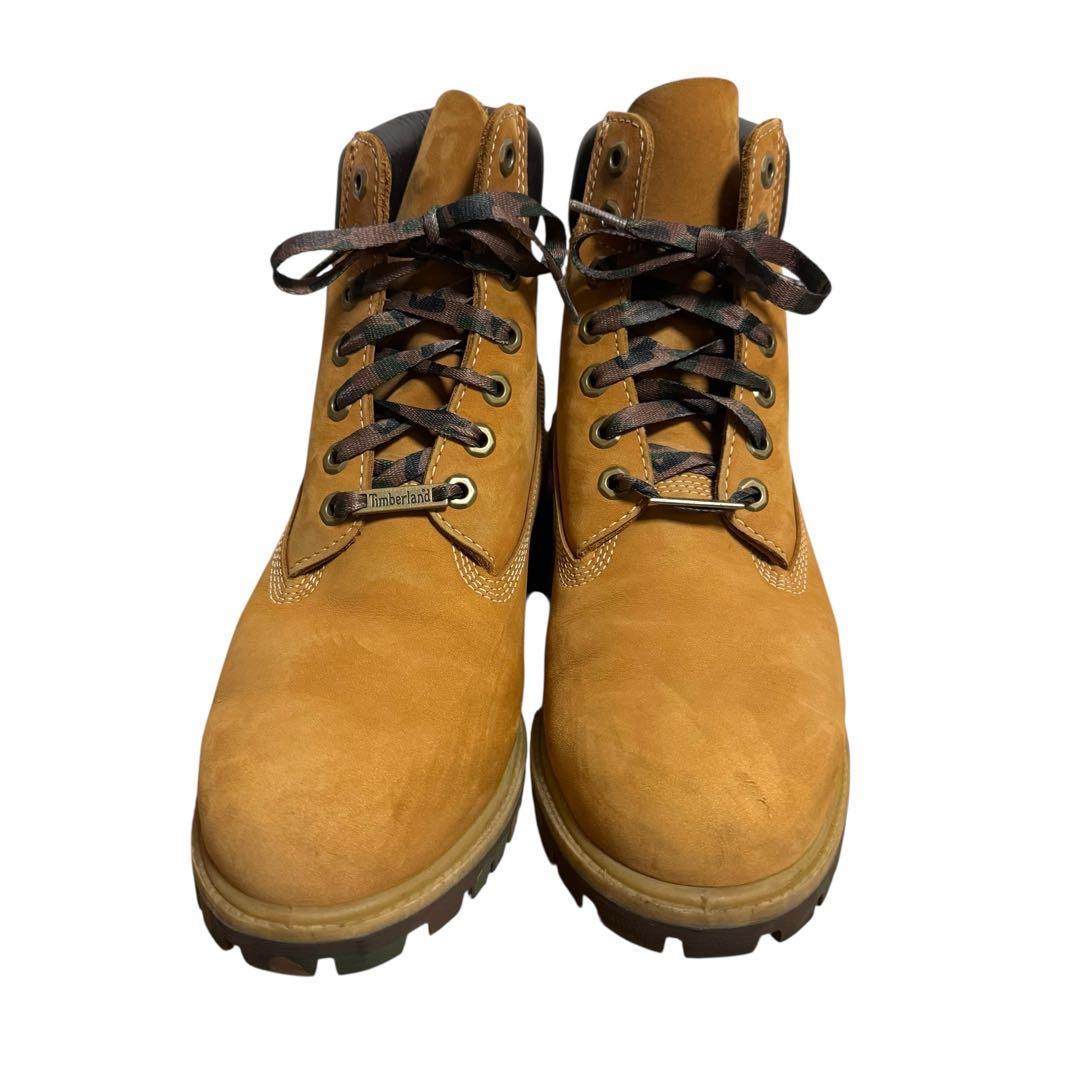 希少】timberland ティンバーランド 迷彩ソール 迷彩シューレース