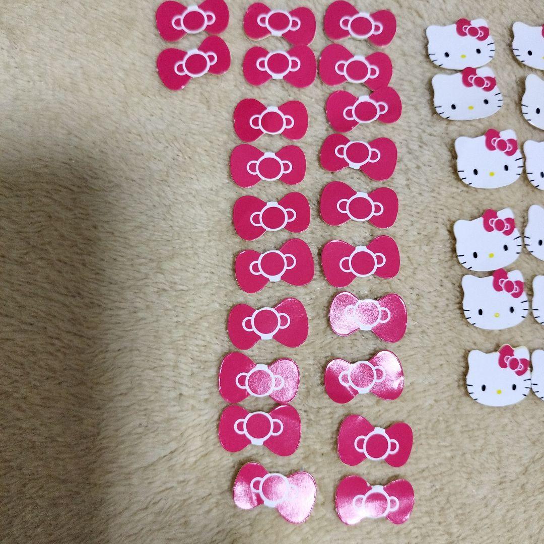 ハローキティ 顔型 リボン型、フレークシール©1976.2003.2004 - メルカリ