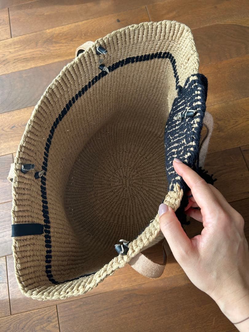 【mifuko】フリンジ付きかごバッグ《美品》