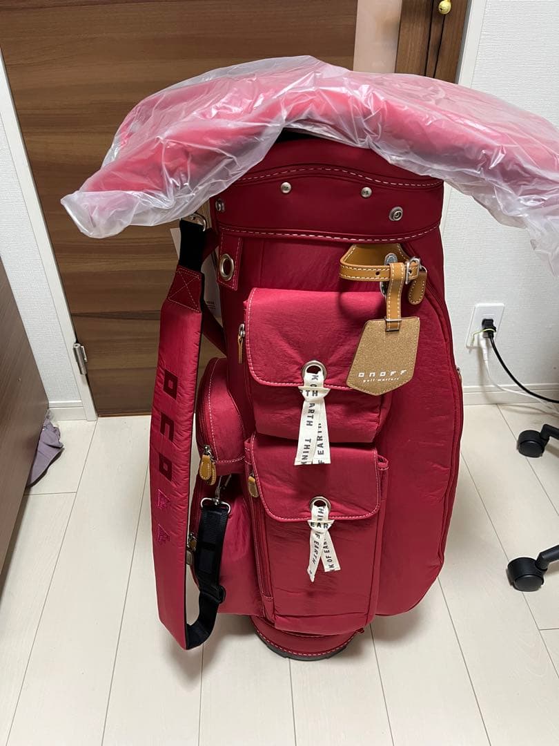 ONOFF ゴルフバッグ 8.5型 赤　ネームプレートなし OB0722, キャディバッグ, ONOFF