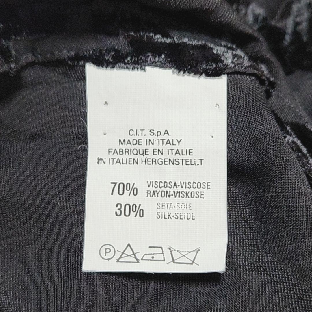 ジョルジオ・アルマーニ イタリア製 シルク使用 ベロアフラワー柄