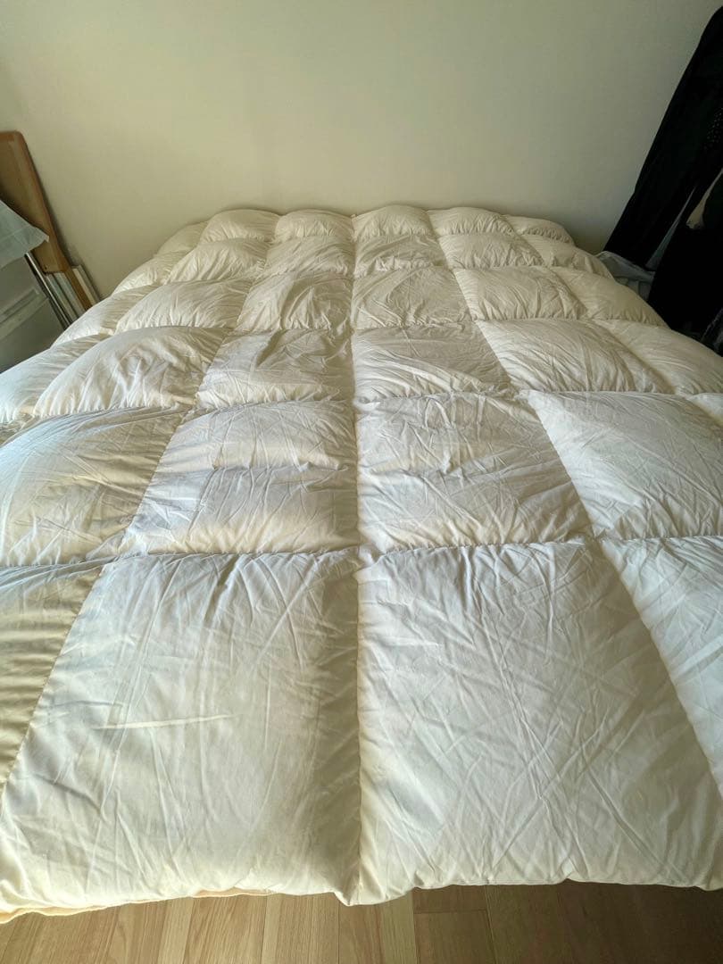 ホワイトダックダウン 掛け布団 190x210cm 日本製 国産羽毛掛け布団 フランス産ホワイトダックダウン90％ シングルロング