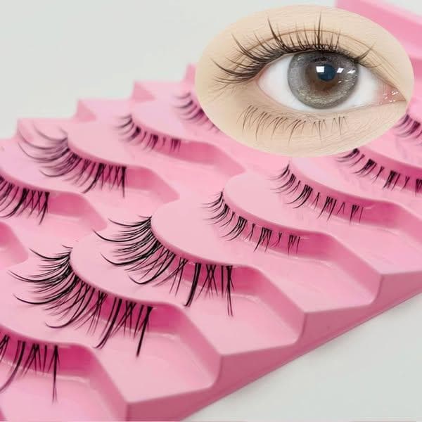 つけまつ毛 上下セット B フェイクミンク 3D ブラック 自然なカール 黒