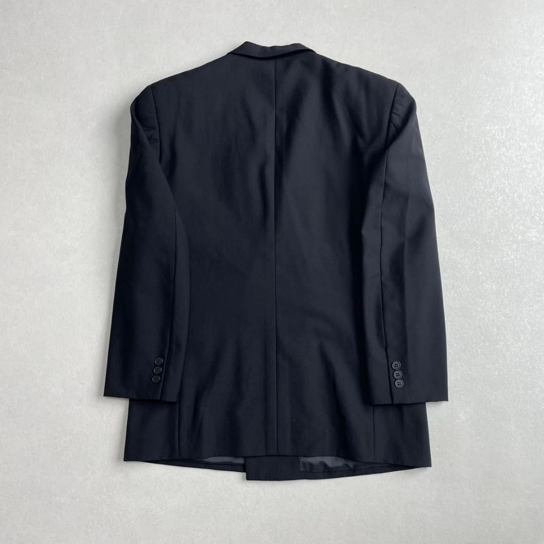 90s ヴィンテージ セットアップ ダブルスーツ ブラック×ブルー 極上