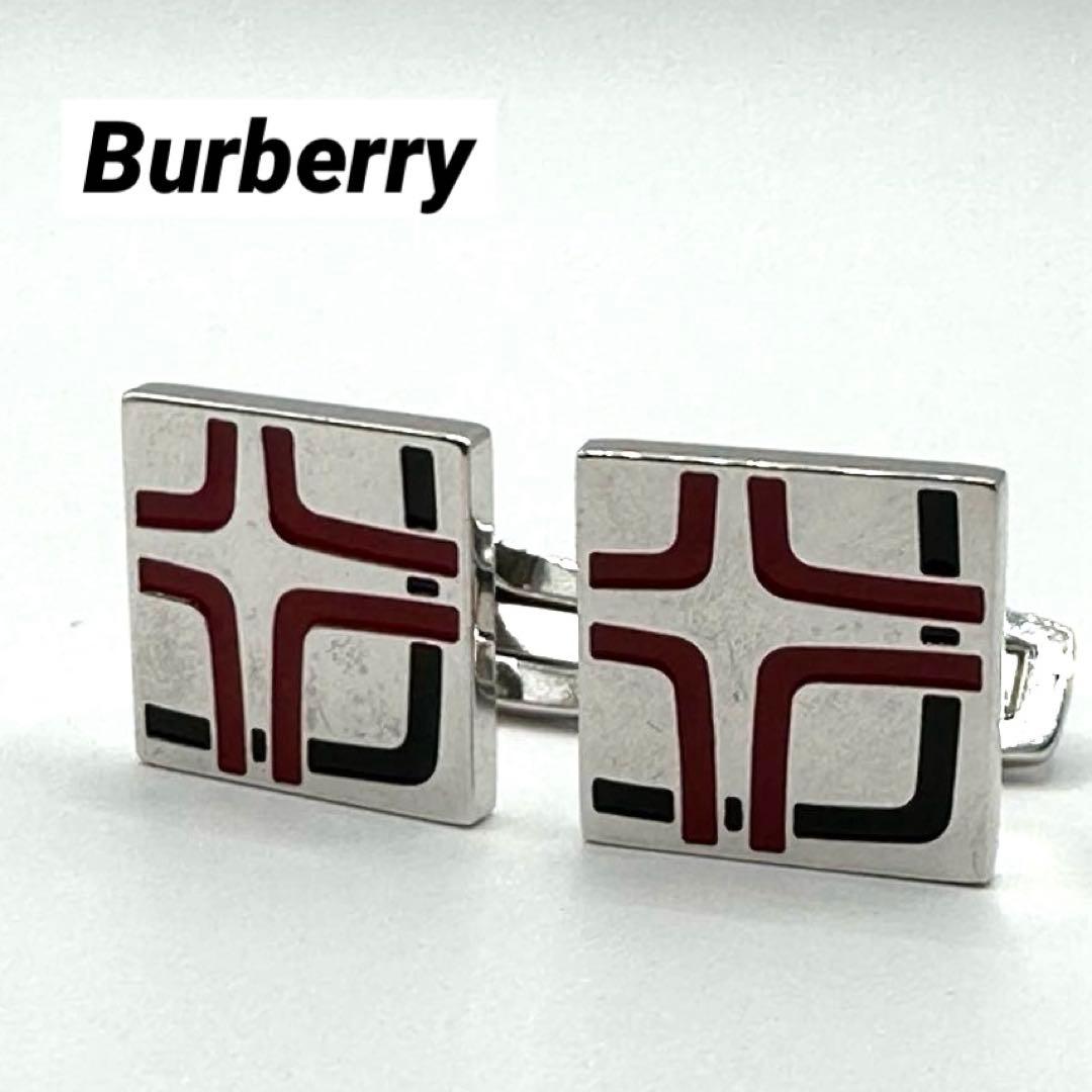 良品✨バーバリー カフスボタン チェック レッドライン - メルカリ