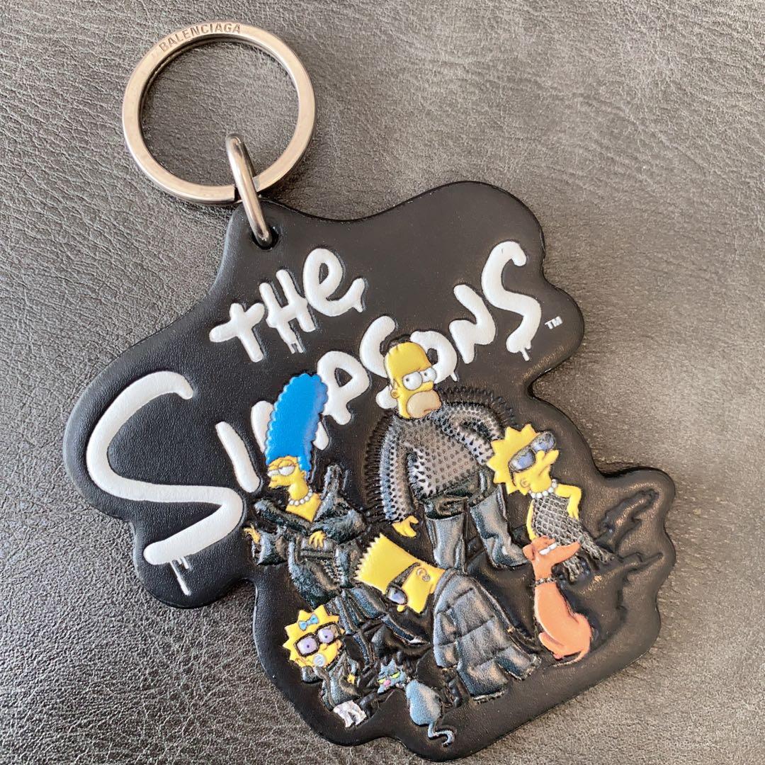 訳あり】BALENCIAGA バレンシアガ シンプソンズ キーホルダー 黒