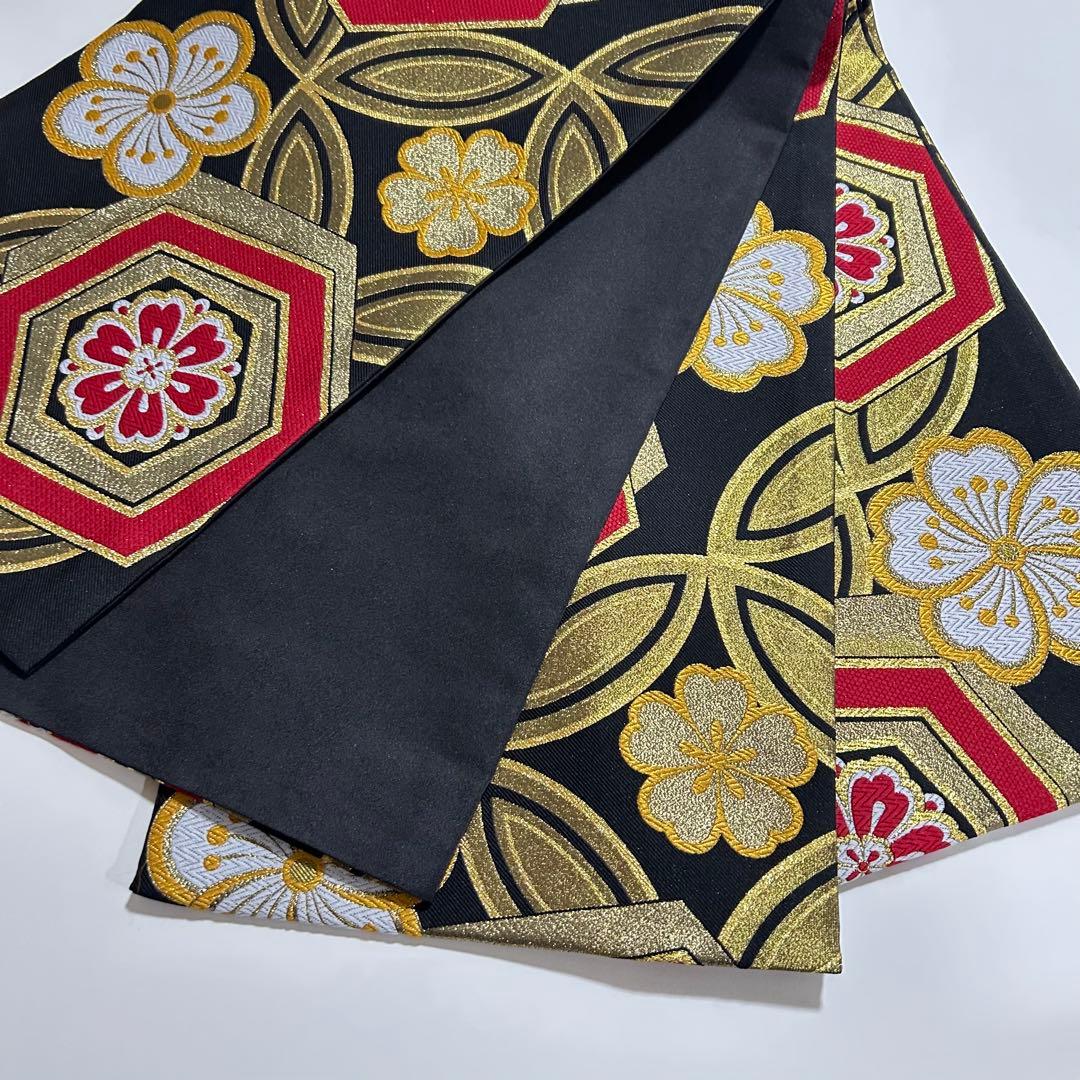 大特価！！ 豪華な振袖用 袋帯 七宝に花柄 着物スキ倶楽部 711