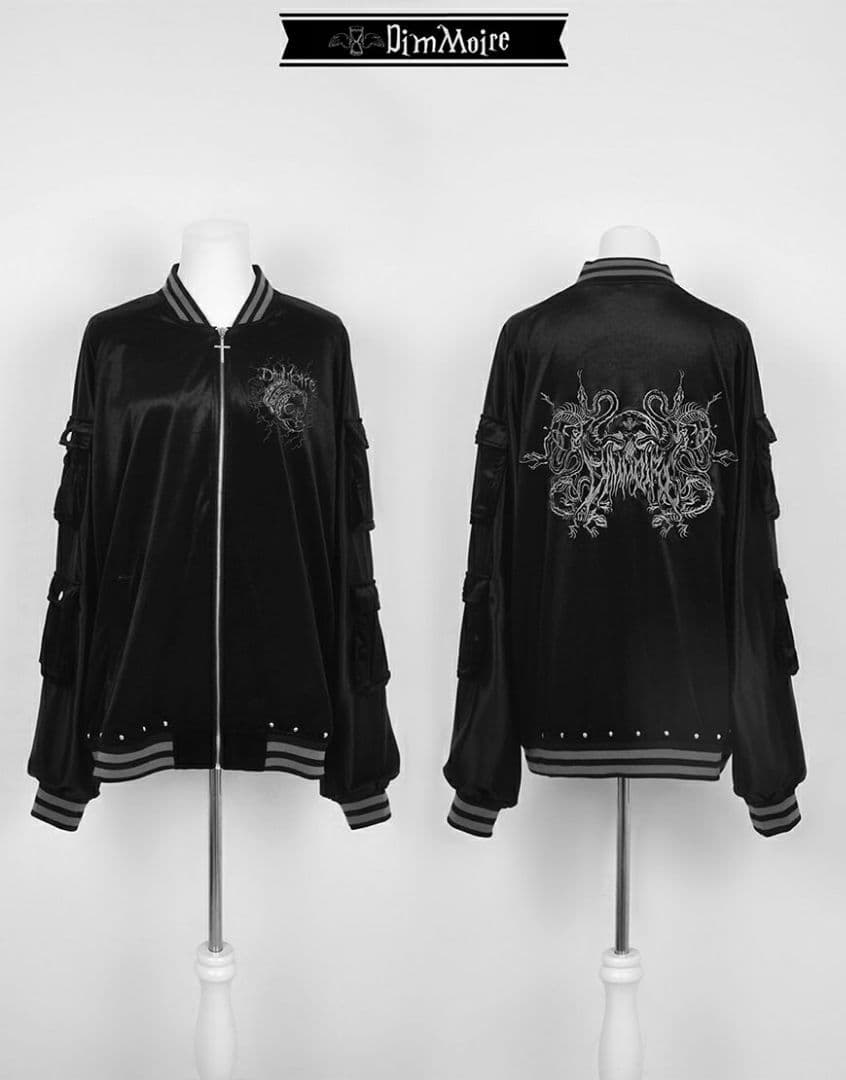 DimMoireディムモアール Messy BonesベロアスカジャンBlack - メルカリ