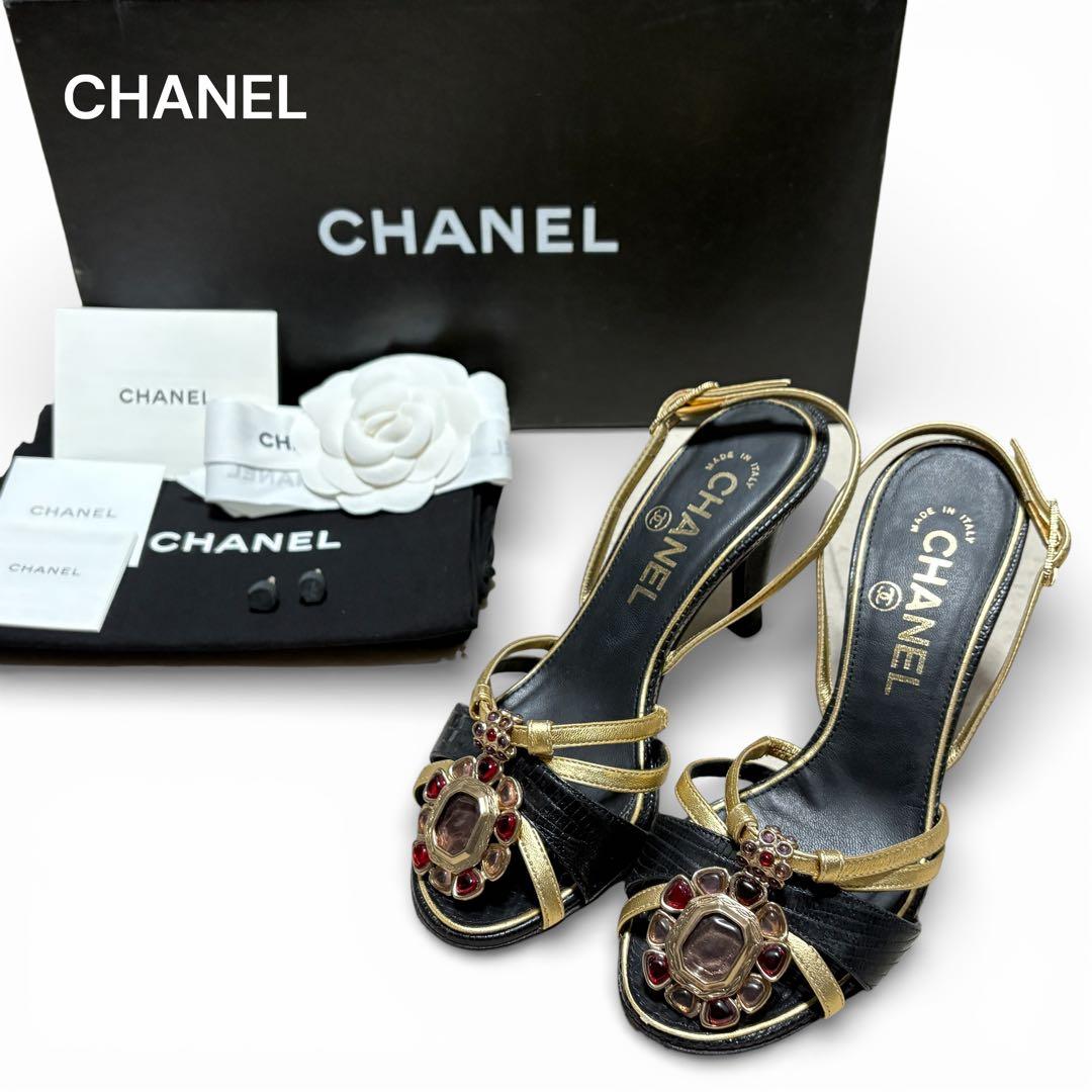 CHANEL シャネル グリポア ヒールサンダル 34 24031127_3.jpg