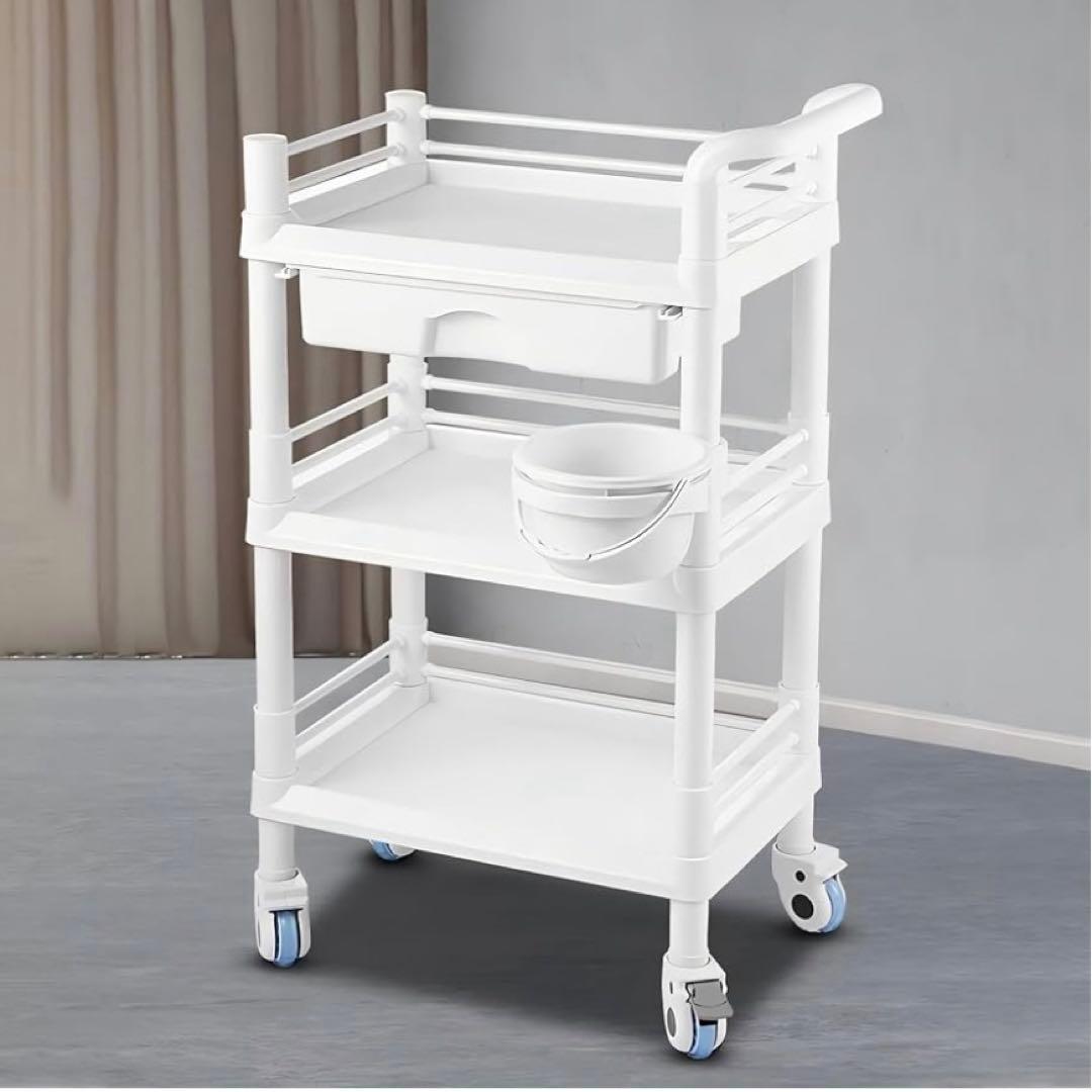訳あり 医療用ワゴン 引き出し付き 医療用トロリ 3段 おしゃれ キャスター付き Amazon.co.jp: Tappros 医療用ワゴン 医療用トロリー 3段 Sサイズ ABS