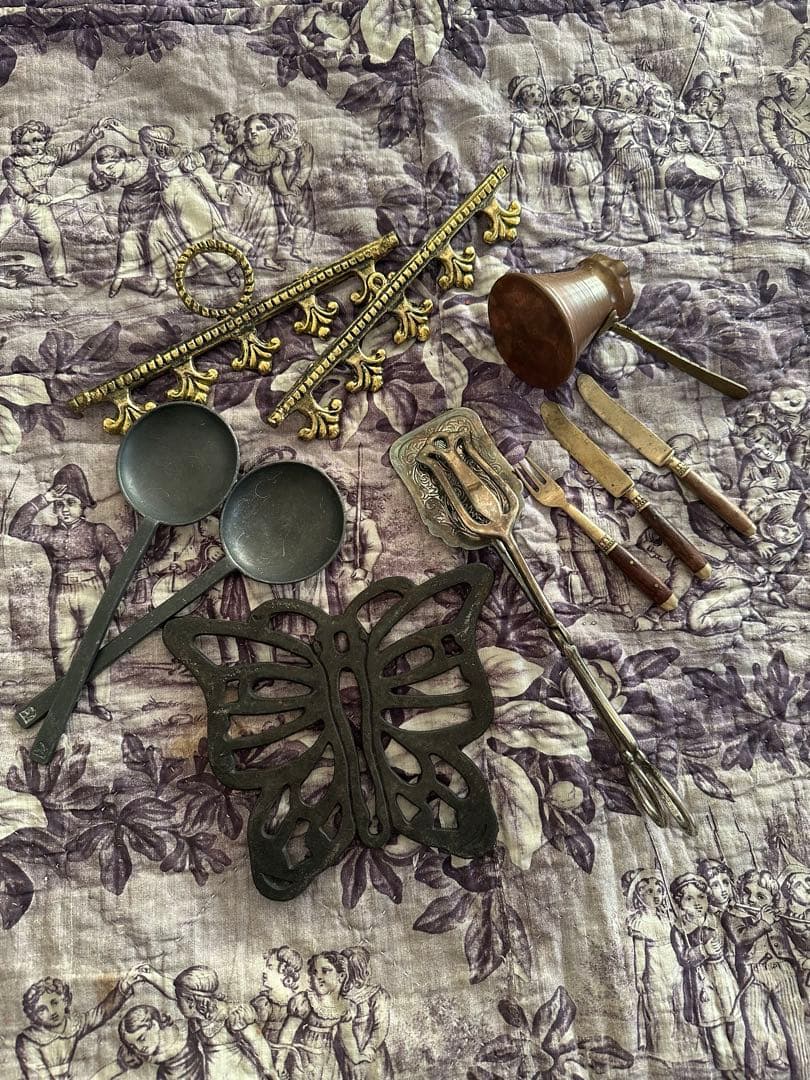 アンティーク ベルプル ピューター スプーン ケーキサーバー