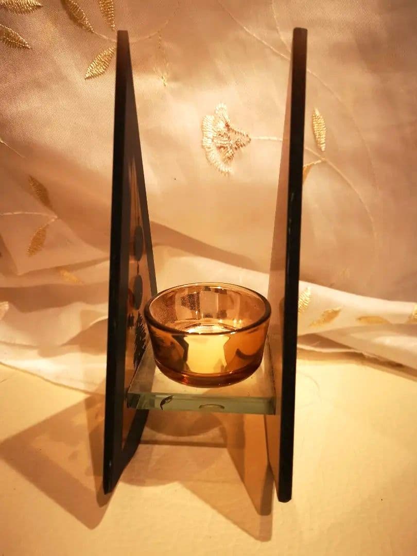 キャンドルホルダー ブラウン あたたかみ 星 もみの木 ボール クリスマス