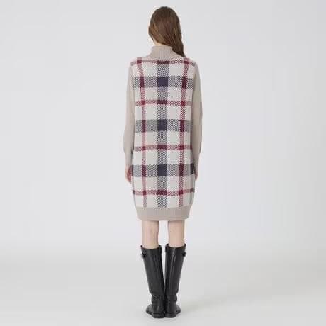 ブルーレーベルクレストブリッジ ベージュ ジャカードドレス