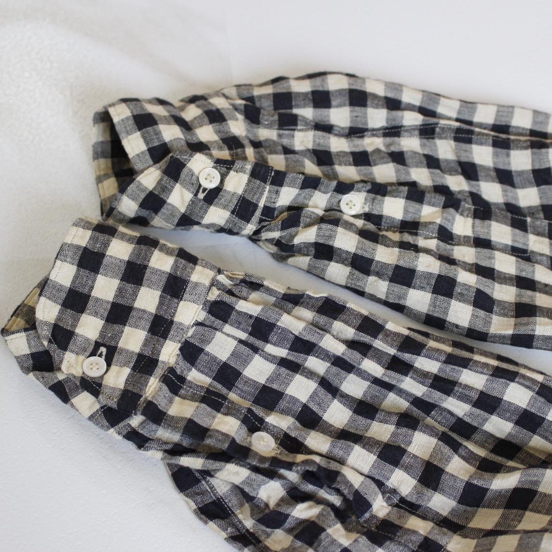 現行タグ】45R インドガーゼリネン908ビッググーグーシャツ M R刺繡