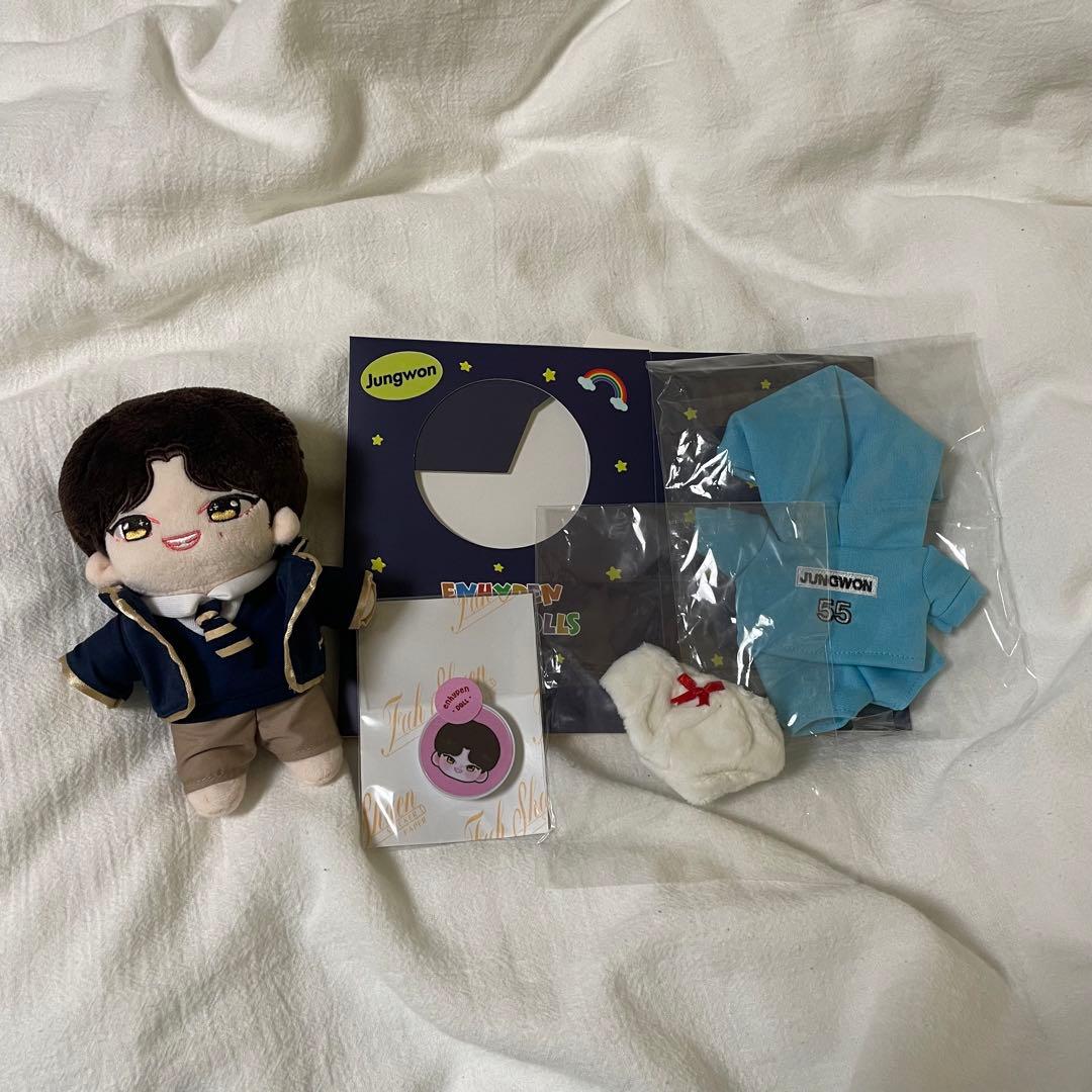 enhypen ジョンウォン ぬいぐるみ ドール 服付き 15cm ENHYPEN ジョンウォン 】ドール ※締切日10/10 @jjungkki04 | 【