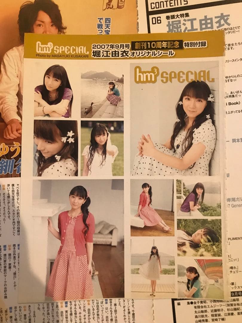 堀江由衣 Aice5 雑誌付録 シール ポスター 冊子 切り抜き 声グラ hm3