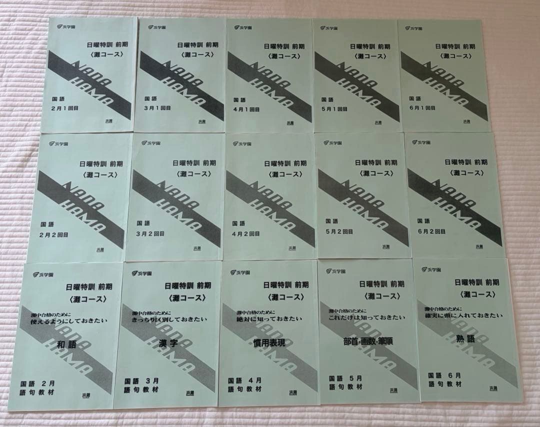 浜学園 '24年度 日曜特訓前期 〈灘コース〉 算数国語理科3科目フル