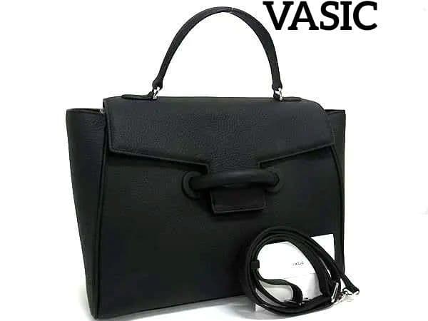 極美品 VASIC エバーミニ レザー 2WAY ハンドバッグ ショルダーバッグ VASIC（ヴァジック） 美品 EVER MINI エバー レザー 2way ハンドバッグ