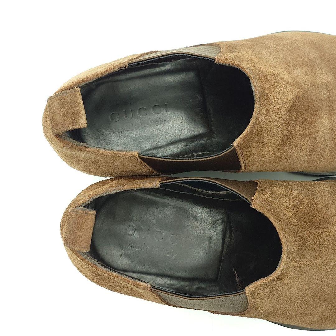 正規】GUCCI グッチ スエード サイドゴア ショートブーツ 41E - 靴通販