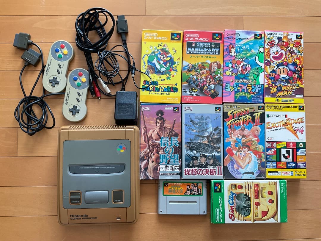 スーパーファミコン本体とゲームカセット10本セット - メルカリ