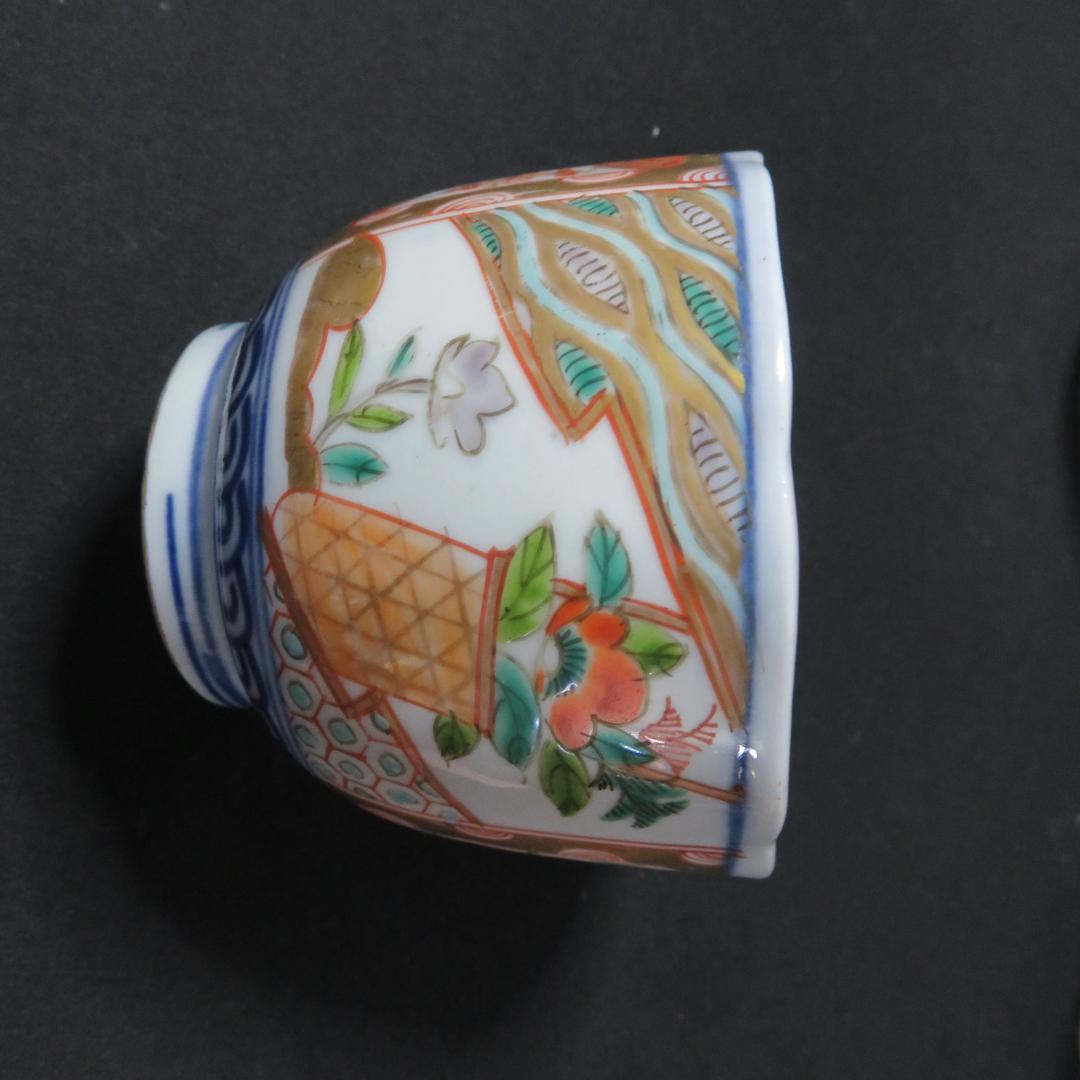 蕎麦猪口 古伊万里 染付 色絵 金彩色絵 松竹梅 4ケ - メルカリ