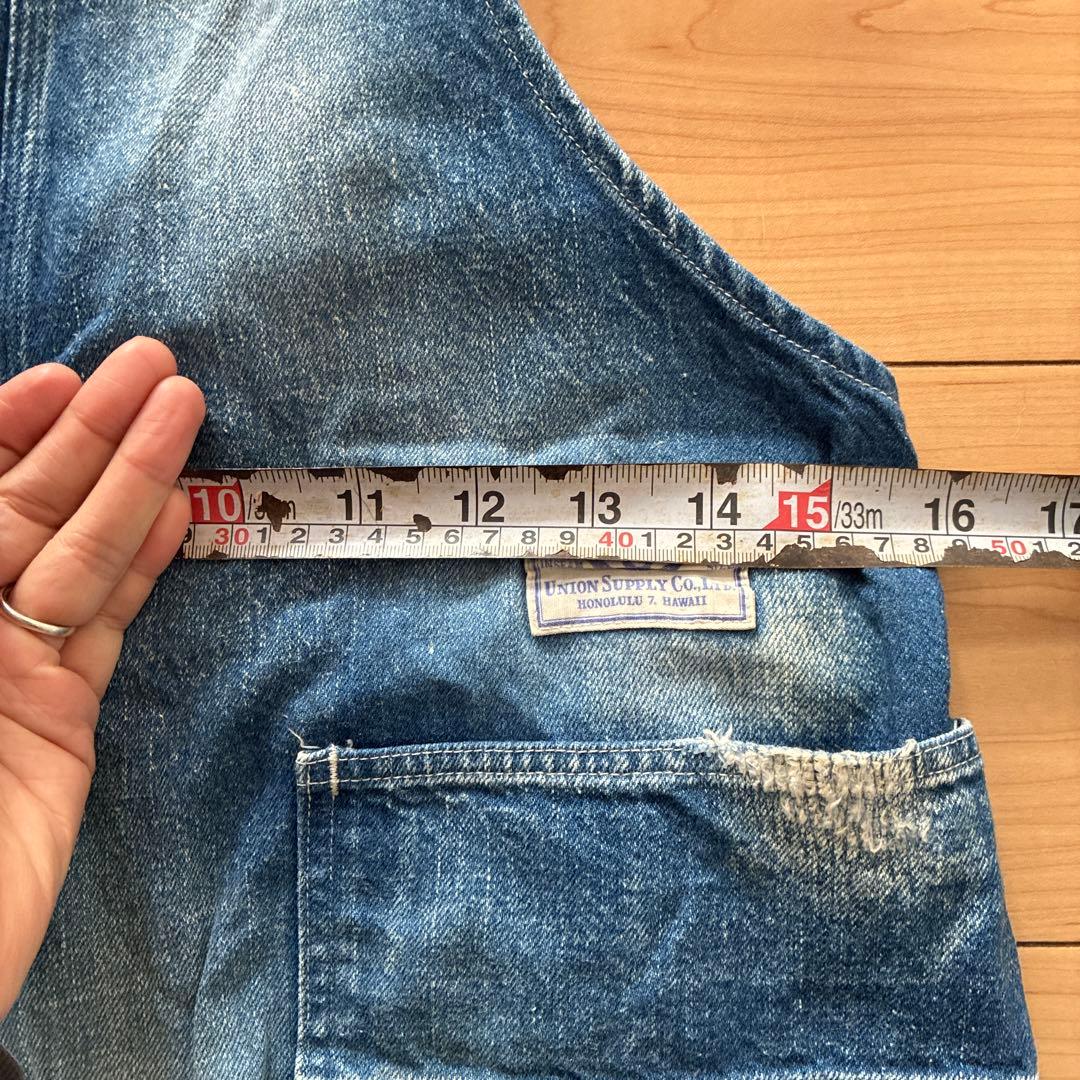 ユニオンサプライ/ブルー ダメージ加工オーバーオール 東洋 - メルカリ