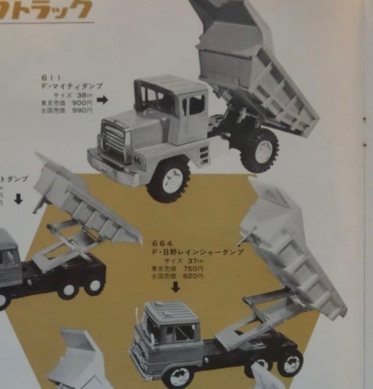 レトロ米澤玩具（株）ブリキのダンプカー長さ380×幅160×高さ195