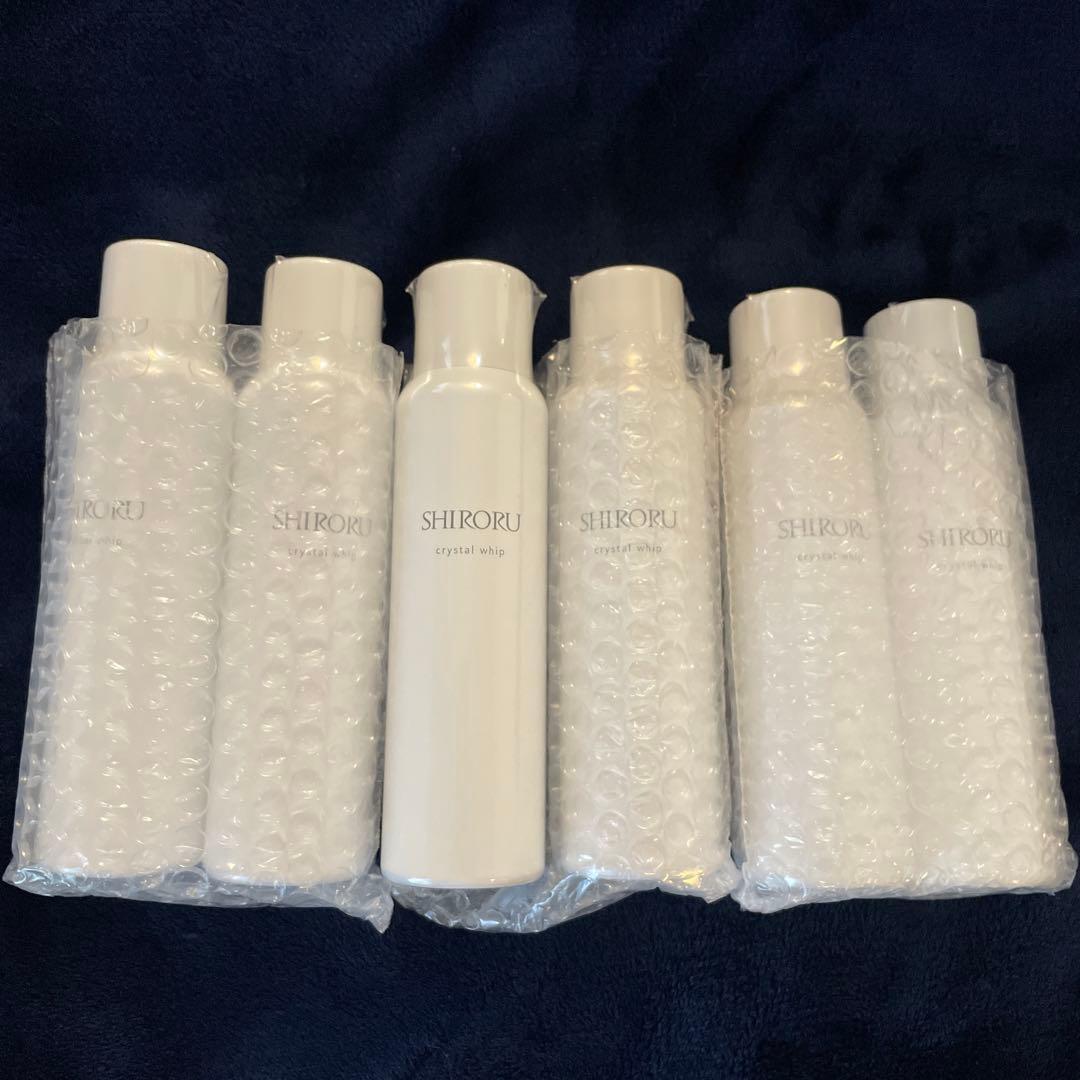【新品未開封】SHIRORU クリスタルホイップ 120g×6本セット 洗顔料 SHIRORU シロル クリスタルホイップ 120g クリスタルホイップブラック