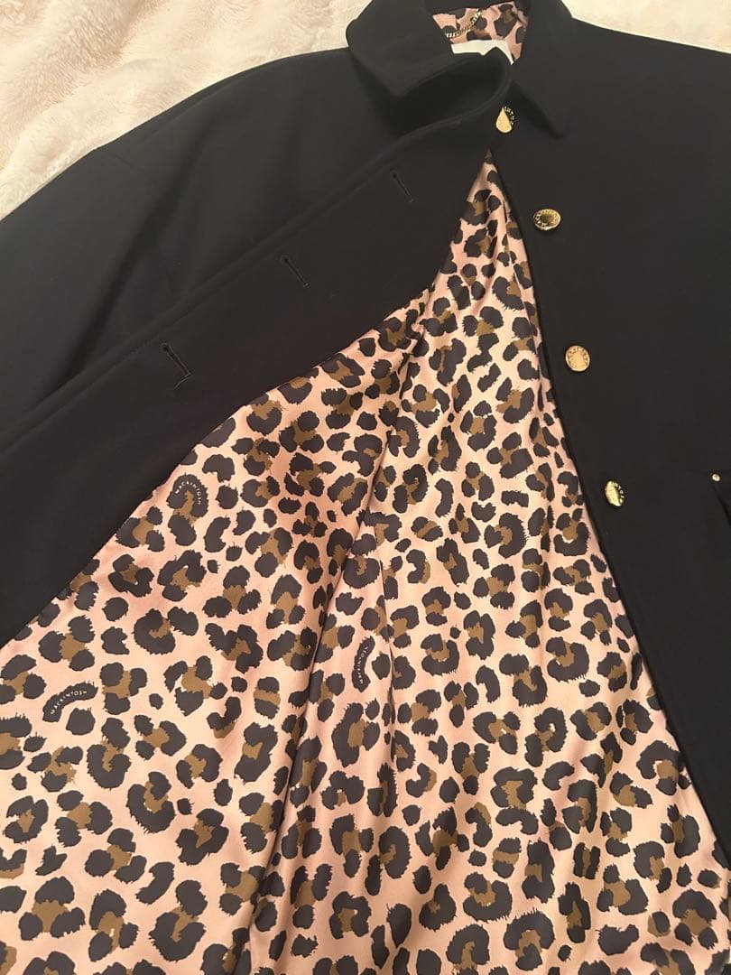 《サイズ8》マッキントッシュ　ハンビー　レオパード　ゴールドボタン