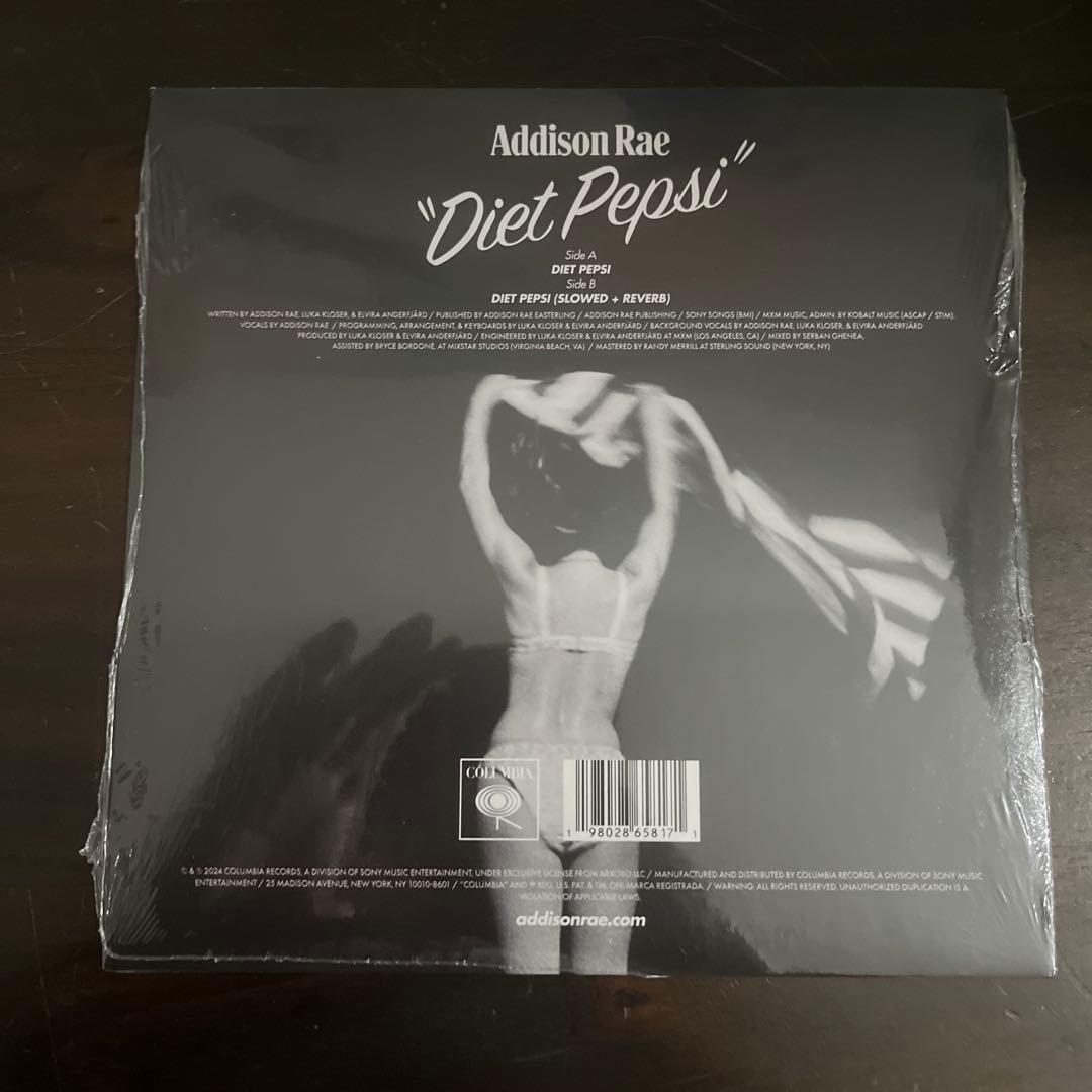 Addison Rae Diet Pepsi サイン入りレコード - メルカリ