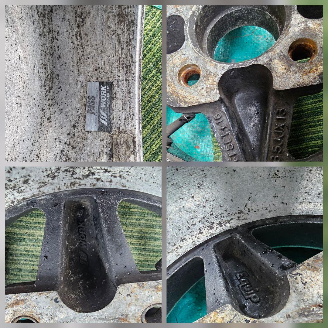 深リム WORK Equipホイール13インチ6.5j+12 7.5j+8