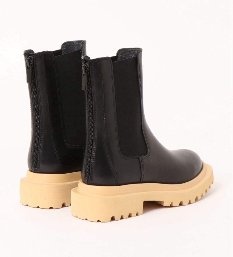 STACCATO サイドゴアレザーポップブーツ スタッカート24.5cm STACCATO