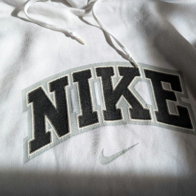 NIKE ナイキ 00s 銀タグ アーチロゴ 刺繍 プルオーバーパーカー L