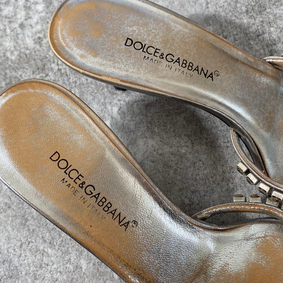 ドルチェアンドガッバーナ ハイヒール ビジュークリスタル ミュール