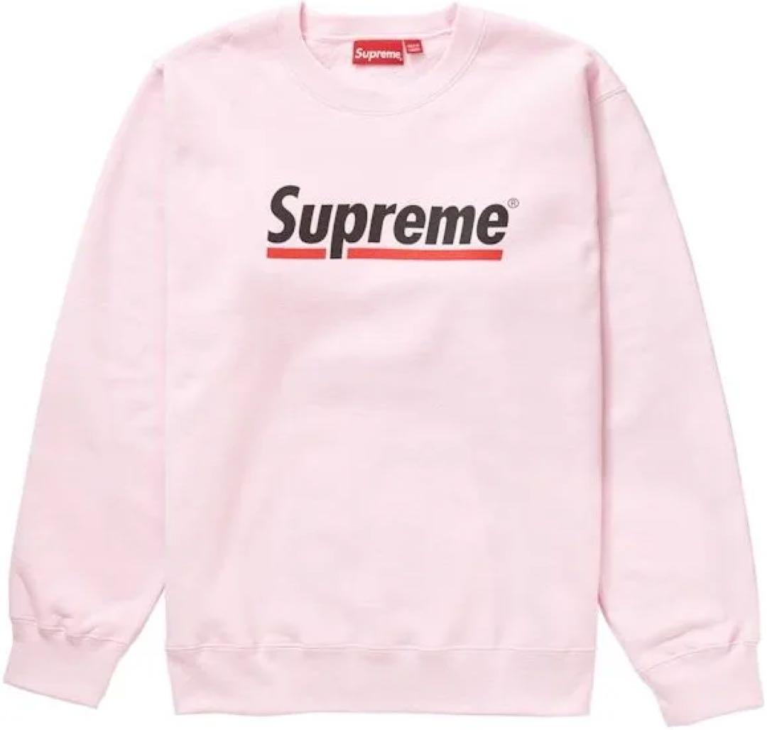 Supreme Underline Crewneck pinkピンク 木村拓哉 - メルカリ