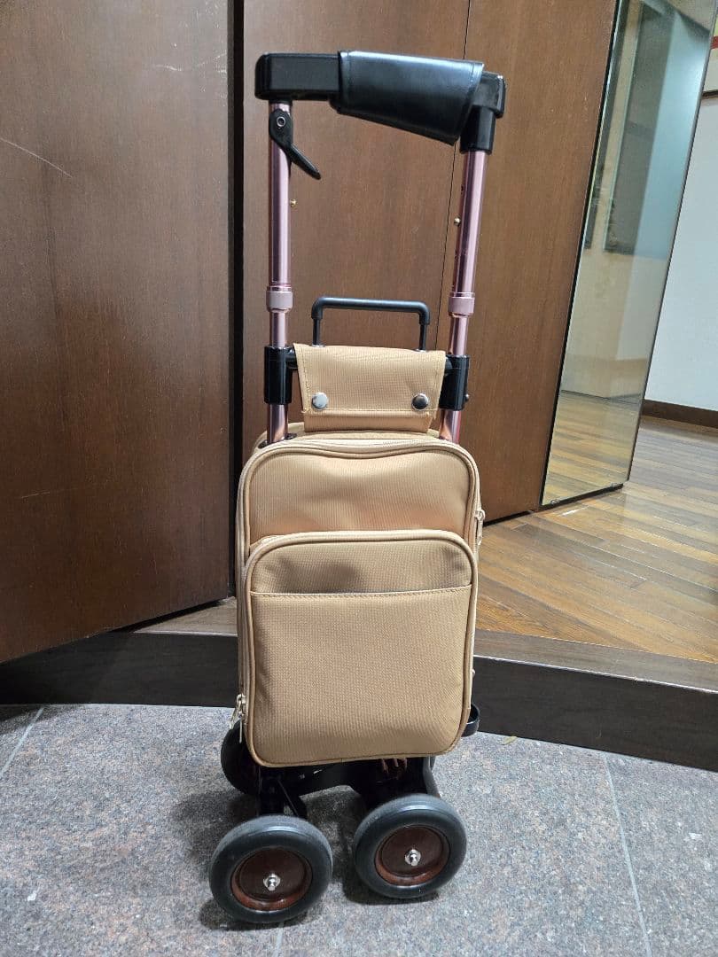 キャリーカート　高齢者用 ショッピングカート 高齢者 おしゃれ 4輪 横押し 軽量 買い物