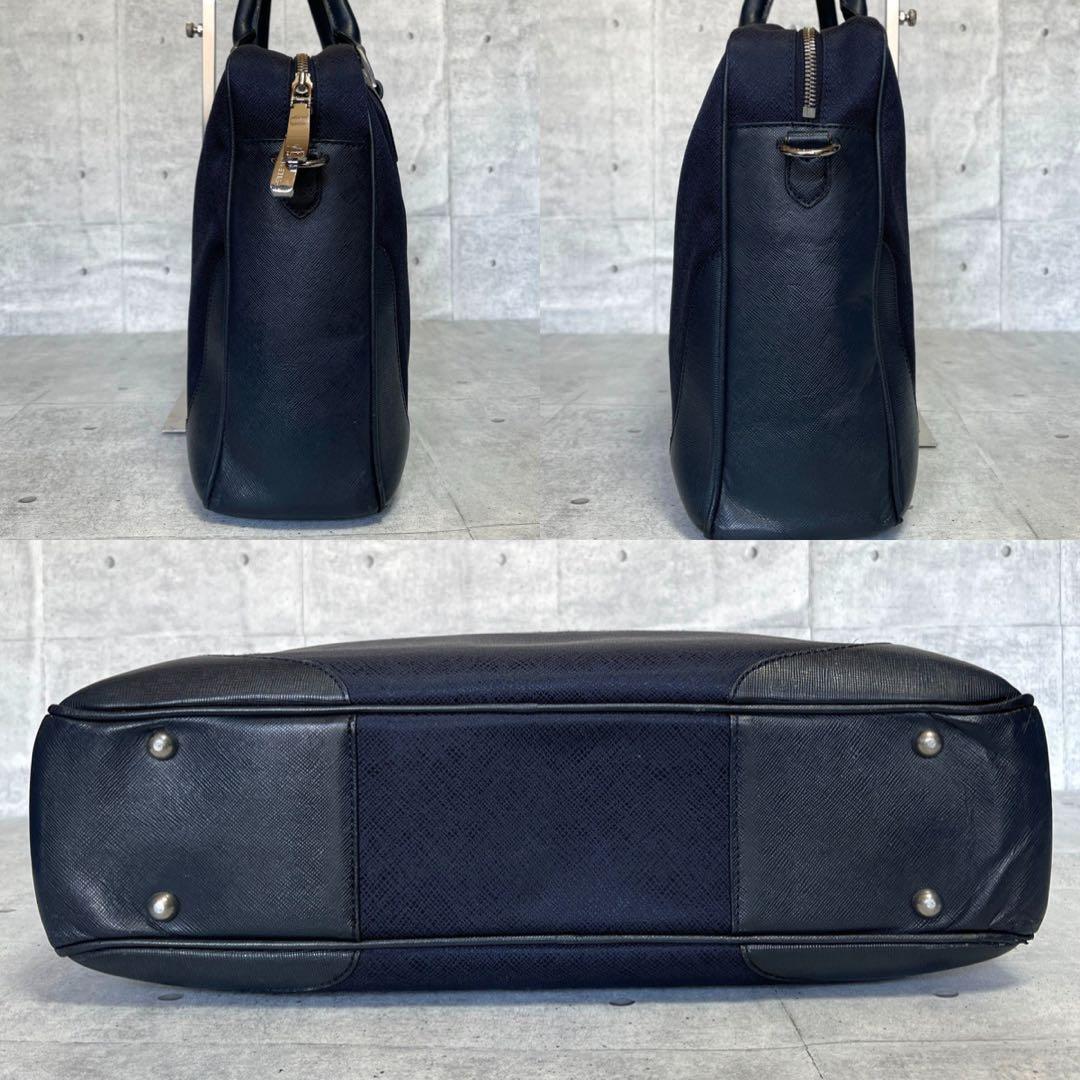 PELLE MORBIDA キャピターノ ネイビー レザー A4 ビジネスバッグ